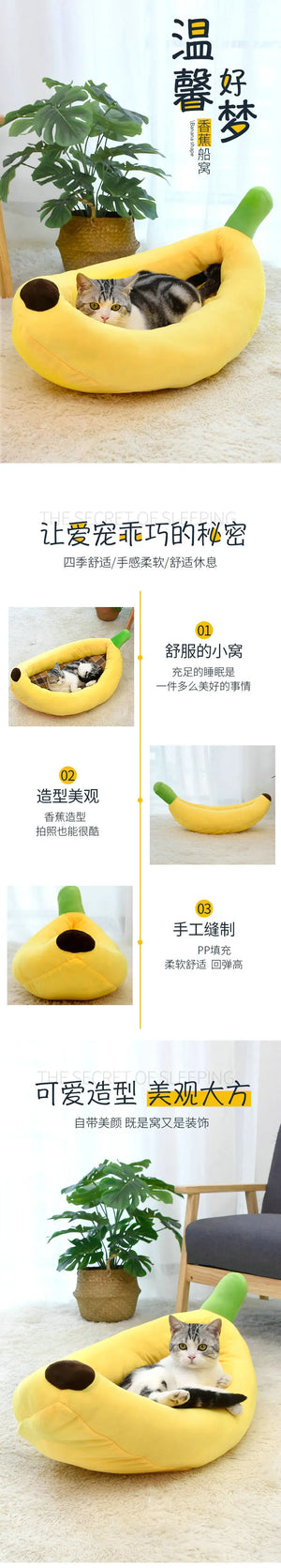 Banana boat dog house Winter cat house Warm pet house dog house corgi banana boat Teddy small dog house