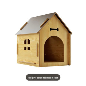 New wooden dog house and cat house, pet windowed dog house, detachable pet cabin, high-density Osson board, with iron doors