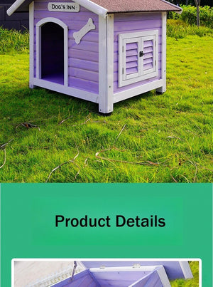 Solid Wood Dog House Large Outdoor Dog House Pet Dogs Park Pets Puppy Bed's Dogs Kennel Crate Little Houses and Rooms for Living