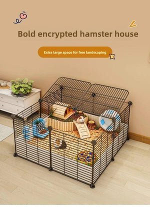 Hamster Cage Home Luxury Large Space Suitable for Multiple Pets Indoor Durability Free Landscaping Small Animal Products