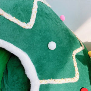 Christmas Cat House Dog House Warm Winter Can Be Dismantled and Washed Cute Small Dog Semi-closed Pet House