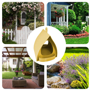 Bird Feeder Decorative Open Design Hanger Hut Shape Hangable Mounted Bird House for Outside Garden Winter Balcony Squirrel