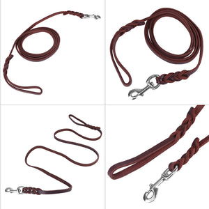 3Types Pet Dog  Leash Safety Rope Cowhide and Leather Belt For Walking Running Training Dog Training Leash Dog Walking Rope