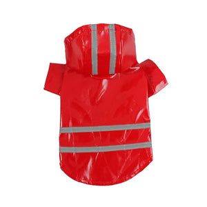 Dog Clothes, Waterproof Jackets, Hooded Raincoats with Reflective Strip, Outdoor Breathable Clothes for Puppies