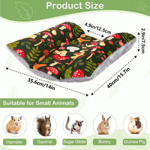 Rabbit Bed Mat Thickened Soft Bunny Bed Washable Cuddle Cushion Mat Double-Sided Plush Small Pet Flop Cotton Pillow for Rabbit