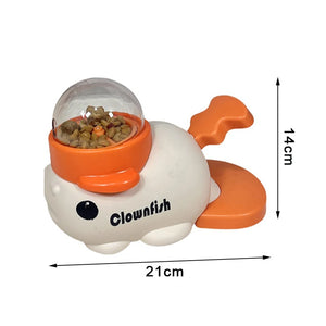 Pet Snack Feeder Dog Food Dispenser Automatic Feeder Puppy Cartoon Duck Whale Design Used To Train Cats Accessories Supplies