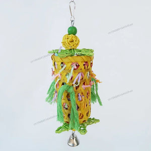 Bird Shredding Toys Wooden Blocks Colorful Parrot Chewing Foraging Hanging Toy for Parakeets Love Birds Budgies