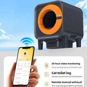 Pet Intelligent Cat Litter Box, Cat Toilet, Electric Cat Litter Box, Large Size, Automatic Feces Shovel, Anti Splash