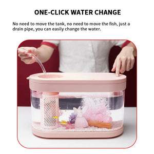 Fish Tank Aquarium Acrylic Desktop Fish Farming Tank Smart Amphibious Eco Plastic Fish Tank