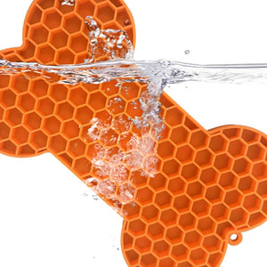 Dog Slow Food Pad Bone Silicone Pet Licking Pad Mat Placemats Pet Supplies Feeding Dog Cats Dogs Supplies