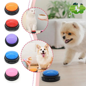 Dog Communication Buttons Voice Recording Button for Pet Training Buzzer Record Playback Funny Gift for Talking Pet