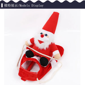 Dog Funny Clothes Cat Horseback Riding Costumes Santa Claus Dog Clothes Funny Cats Halloween Cosplay Transformation Costumes