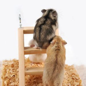 Hamster Ladder Natural Wooden Hamster Climbing Toy Small Pet Toy for Hamster Squirrel Guinea Pig Pet Rat Toys