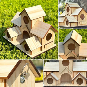 Bird Houses Bird Room Large Bird House for Garden Courtyard Backyard Decor Finch Bluebird Cardinals Handmade Humming