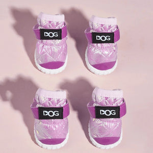Dog Shoes for Large Dogs with Letters，Medium Dog Boots  Paw Protectors for Winter Snowy Day，Water-Resistant in Rainy Weather, Ou