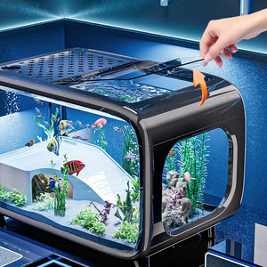Luxury Fish Tank For Home Use, High-end With Cover, Transparent Living Room, Landscaping, Ecological Tank, Entrance Decoration,