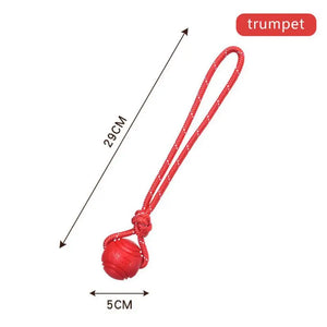 Dog Ball Toys Bouncy Rubber Ball Chew Toys Pet Dog Toy Ball with String Interactive Toys for Big Dog Puppy Games Toys