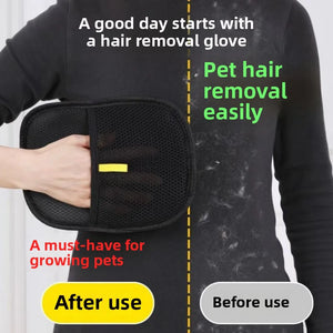 Dog Brush Removes Pet Hairs Pet Electrostatic Hair Removal Gloves Comb for Dog Cat Hair Cleaning Grooming Two-way Bristles Home