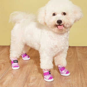 Dog Shoes for Large Dogs with Letters，Medium Dog Boots  Paw Protectors for Winter Snowy Day，Water-Resistant in Rainy Weather, Ou