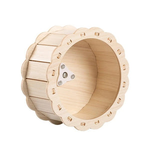 Hamster Wooden Running Wheel Quiet Hamster Toys Exercise Wheel Treadmill for Small Animals Rat Gerbils Chinchilla Syrian Hamster
