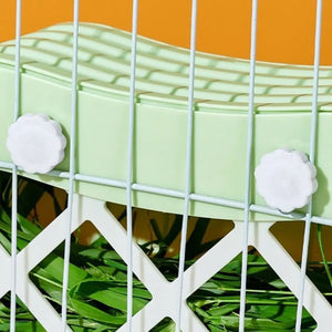Rabbit Grass Basket Hanging Rabbit Hay Feeder Fixed Large Capacity Rabbit Grass Rack Anti-tipping with Lid Hay Manger Grass Rack
