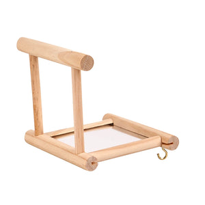 Bird Mirror Toy with Perch Stand for Parrots Budgies Parakeets Cockatiels Conures Finches Lovebirds Canaries Macaws Cockatoos