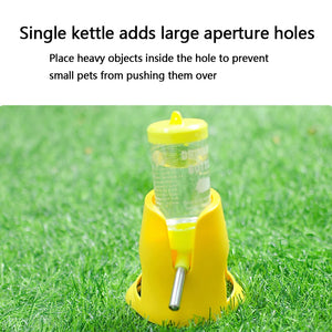 Hamster Water Feeder Small Animal Automatic Dispenser Drinking Water Bottle Bowls Dish with Food Container for Guinea Pig Rat
