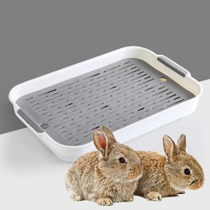 Rabbit Litter Box Small Pet Toilet Tray Rabbit Guinea Pig Litter Tray Toilet Box General Household Supplies Affordable