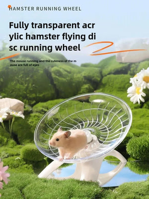 Hamster Running Disc Toy Sport Running Silent Transparent Small Pet Rotatory Jogging Wheel Wheel Toys Pet Hamster Cage Supplies