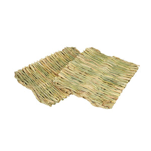 Rabbit Grass Mat Small Animal Bunny Woven Hay Mat Natural Straw Bedding Resting Cage Mat For Guinea Pig Chinchilla Hamster Rat