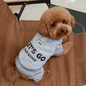 Dog Letters Clothes 4 Legs Jumpsuit Sweatshirt Soft Warm Dog Outfit Pullover Dog Winter Clothes Sweater for Small Medium Dogs