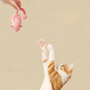 Interactive Plush Mouse Cat Toys Simulation Mice Kitten Self-Playing Plush Toys Indoor Pet Cats Chew Toy