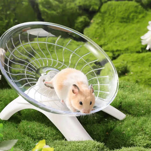 Hamster Running Disc Toy Sport Running Silent Transparent Small Pet Rotatory Jogging Wheel Wheel Toys Pet Hamster Cage Supplies