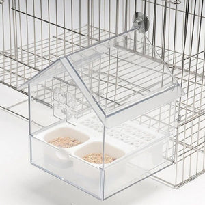ABS Bird Feeder Prevent Scattering Bird Feeding Bowl Hanging Multifunction Bird Bath Parakeets Bathtub Bird Cage Accessories