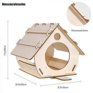 Hanging wooden bird feeders Aviary DIY assembled outdoor garden decorative feeders Birdcage Birdhouse