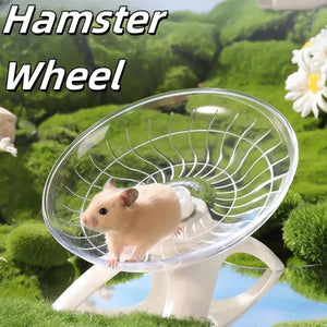 Hamster Running Disc Toy Sport Running Silent Transparent Small Pet Rotatory Jogging Wheel Wheel Toys Pet Hamster Cage Supplies