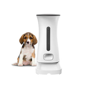 7.5L Dog Food Dispenser With Night Vision And 2-Way Audio 720P HD Wifi Camera Voice Recorder Automatic Cat Feeder