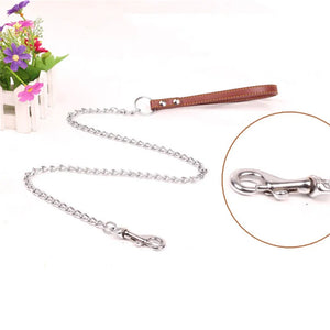 Dog Chain Durable Anti-Bite Metal Chain Small Medium Large Dog Leash Handle Convenient Practical Pet Supplies Pet Accessories