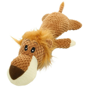 Dog Sounding Toy Molar Training Decompress Interactive Bite Resistant animal Shape Plush Toys Pet Dog Toy