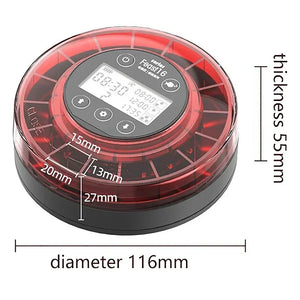 Aquarium Automatic Food Dispenser Automatic Fish Feeder USB Rechargeable Auto Fish Food Dispenser with Timer LCD Display