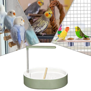 Bird Bath Quiet USB Pump Anti-Splash Indoor Bird Shower for Cage for Finch Lovebird Conure Canary Cockatiel Parakeet Cockatoo
