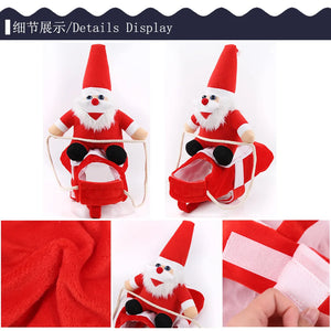 Dog Funny Clothes Cat Horseback Riding Costumes Santa Claus Dog Clothes Funny Cats Halloween Cosplay Transformation Costumes