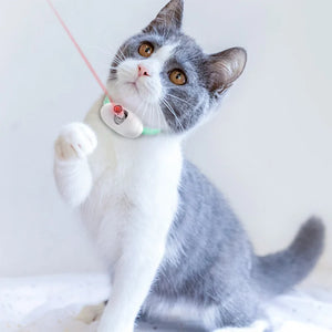 Laser Cat Collar Teasing Cat Electric USB Charging Kitten Automatic Cats Toy Smart Laser Teasing Cat Interactive Toy