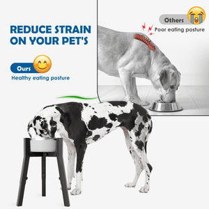 Raised Dog Bowl Stand for Medium & Large & Extra Large Dogs,Metal Tall Dog Food Stand,Adjustable Wide 7-11" Heights 9.8-13.4"