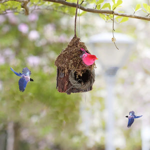 Creative Outdoor Patio Simulation Bird House Birdhouse Hanging Tree Decoration Modern Bird Shelter Pet Products