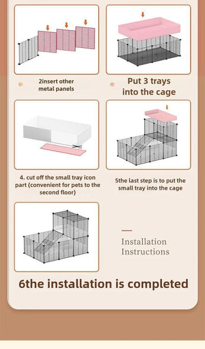 Hamster Cage Home Luxury Large Space Suitable for Multiple Pets Indoor Durability Free Landscaping Small Animal Products