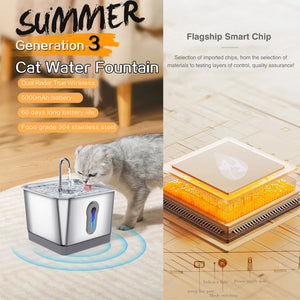 4L Cat Water Fountain APP Control Pet Water Fountain for Drinking Automatic Cat Water Dispenser Water Level Window Quiet Pump