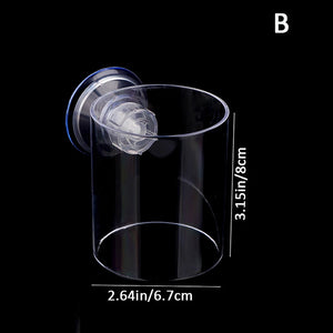 〔W〕Fish Tank Feeding Ring Transparent Acrylic Rectangle Round Shape Aquarium Suspensible Feeder For Tank Floating Food Dispenser
