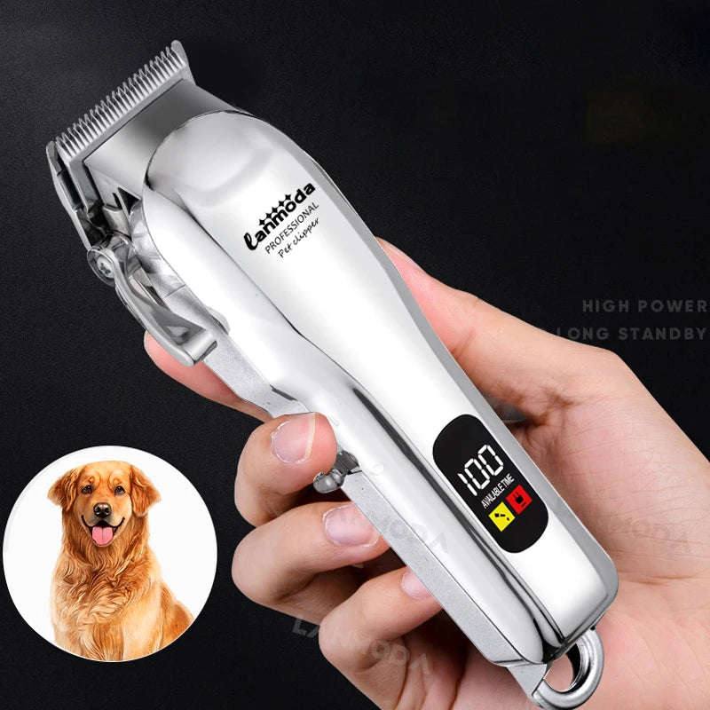 Electric Dogs Grooming Clipper Professional Hair Cutter for Pets Hair Trimmer Cordless Low Noise Shaver Cutter Machine Scissors