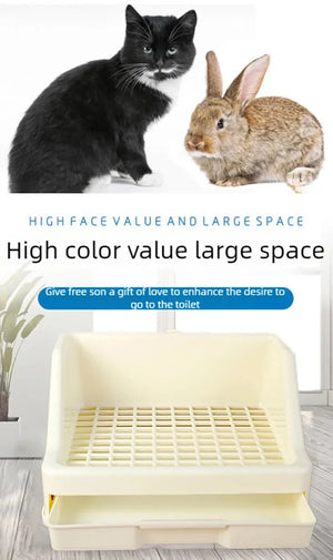 Rabbit toilet with high anti spray urinal, small pet with drawer, toilet bowl, Dutch pig, Totoro pet, rabbit toilet
